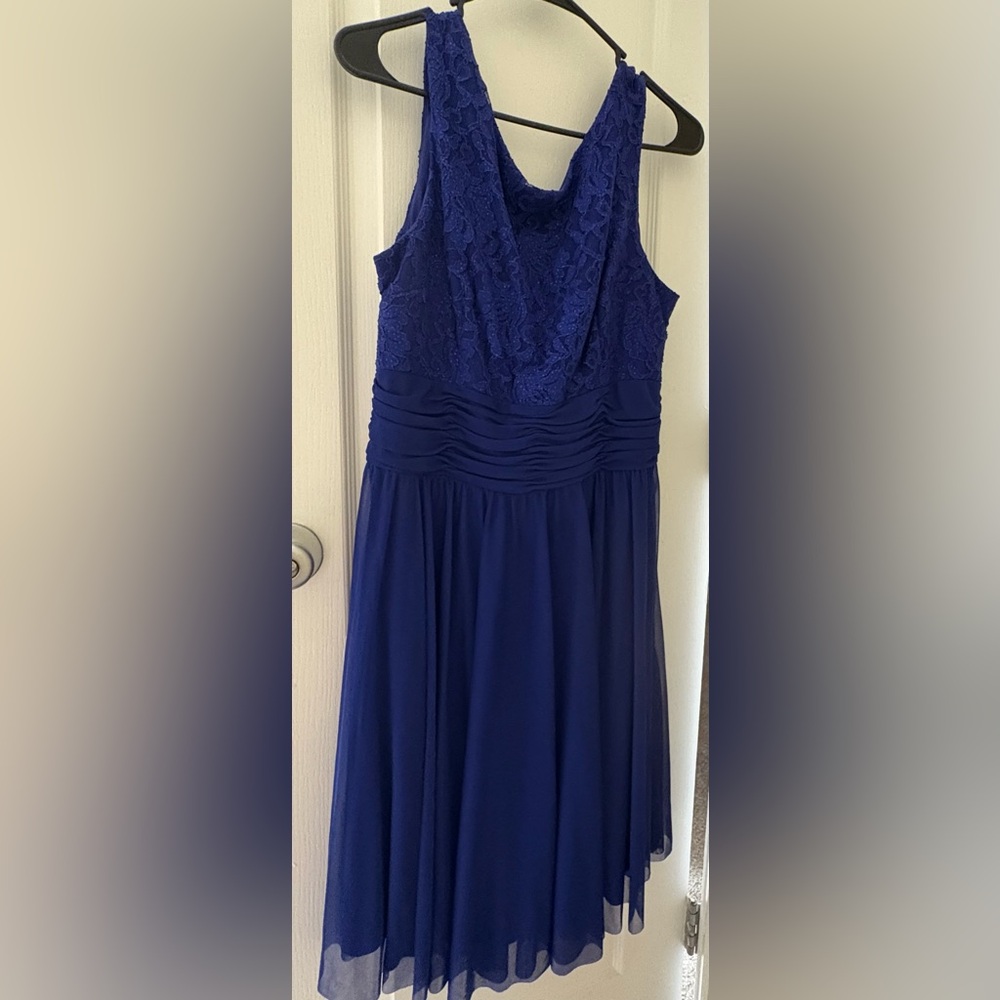 Jessica Howard Royal Blue Lace Midi Dress size 16